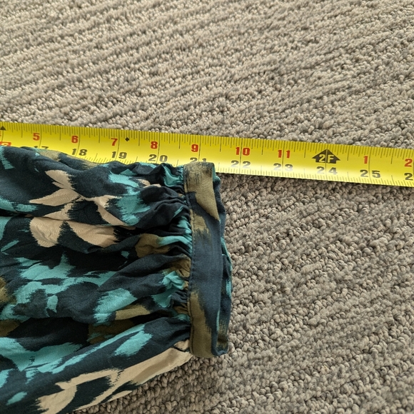 LOFT Floral Flowy Button Up Blouse Top Rayon Long Balloon Sleeve - Picture 7 of 9